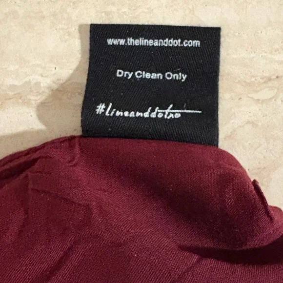 Line + Dot Burgundy Flared Pants - Picture 11 of 12